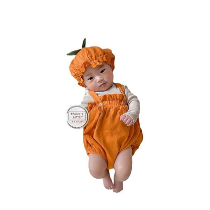 ノースリーブロンパース ハロウィンコスチューム パンプキンロンパース+帽子セット【mh0010540】