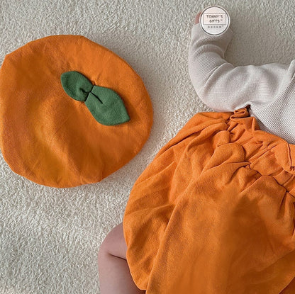 ノースリーブロンパース ハロウィンコスチューム パンプキンロンパース+帽子セット【mh0010540】