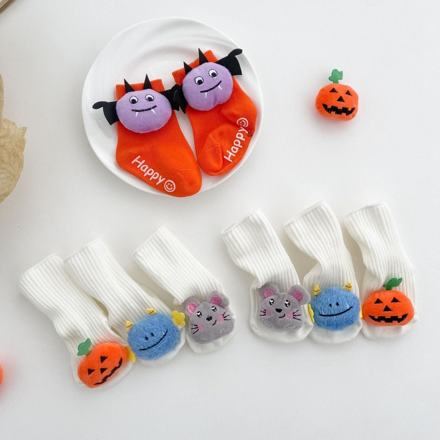 ベビー用靴下・タイツ ハロウィンコスチューム マスコット付きソックス靴下【mh0010544】