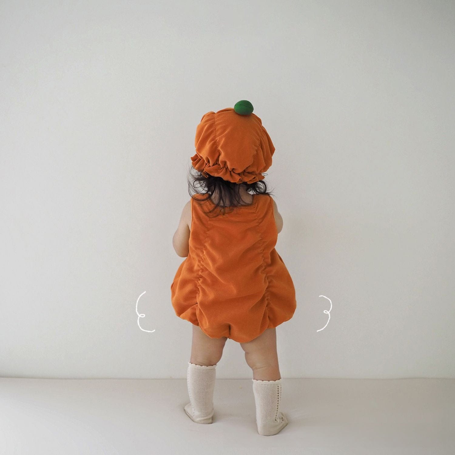 ロンパースセットアップ ハロウィンコスチューム パンプキンノースリーブロンパース/レギンスパンツ【mh0010545】