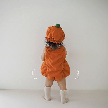 ロンパースセットアップ ハロウィンコスチューム パンプキンノースリーブロンパース/レギンスパンツ【mh0010545】