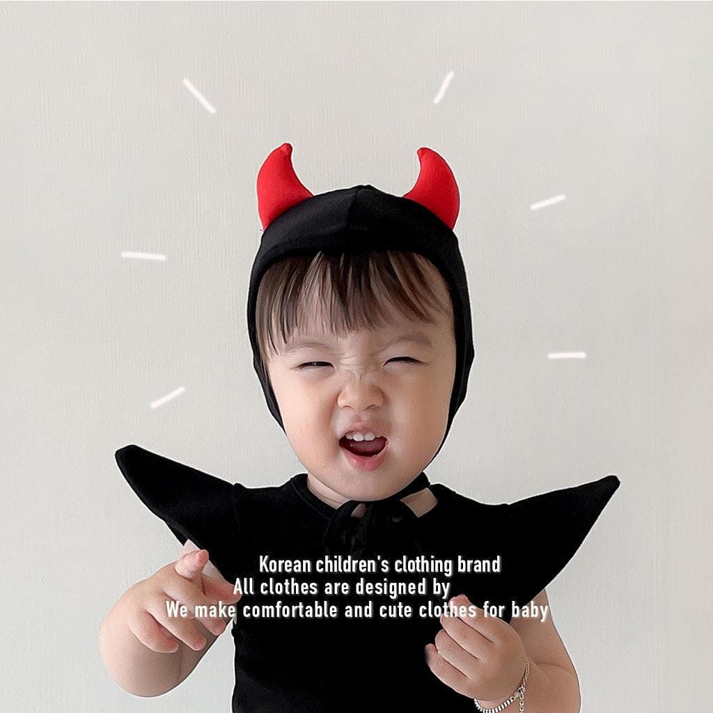 ロンパースセットアップ ハロウィンコスチューム デビルロンパース+帽子セット【mh0010547】