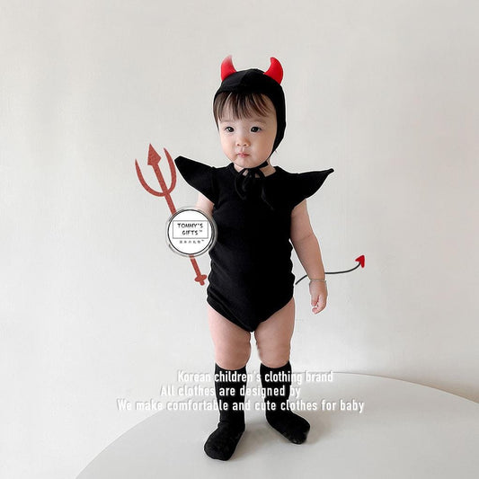 ロンパースセットアップ ハロウィンコスチューム デビルロンパース+帽子セット【mh0010547】