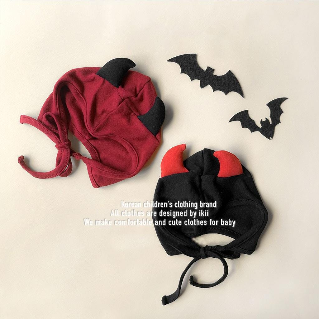 長袖ロンパース ハロウィンコスチューム デビル長袖ロンパース+帽子セット【mh0010551】