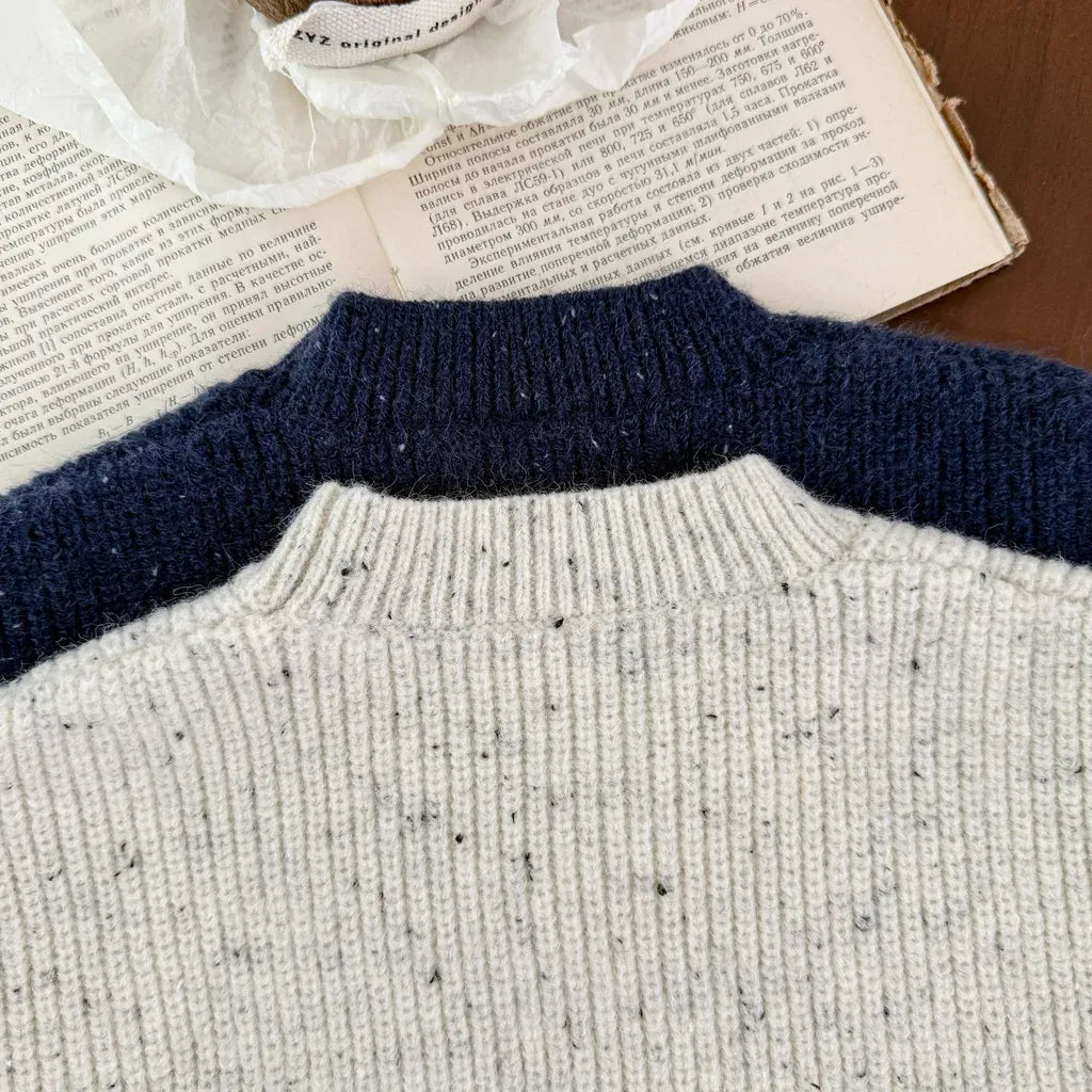 長袖セットアップ ツイードニット長袖トップス/ハーフパンツ【mh0011186】