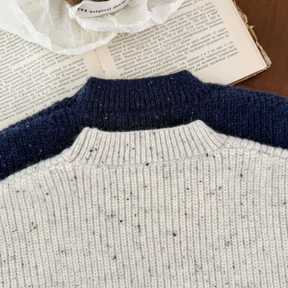 長袖セットアップ ツイードニット長袖トップス/ハーフパンツ【mh0011186】