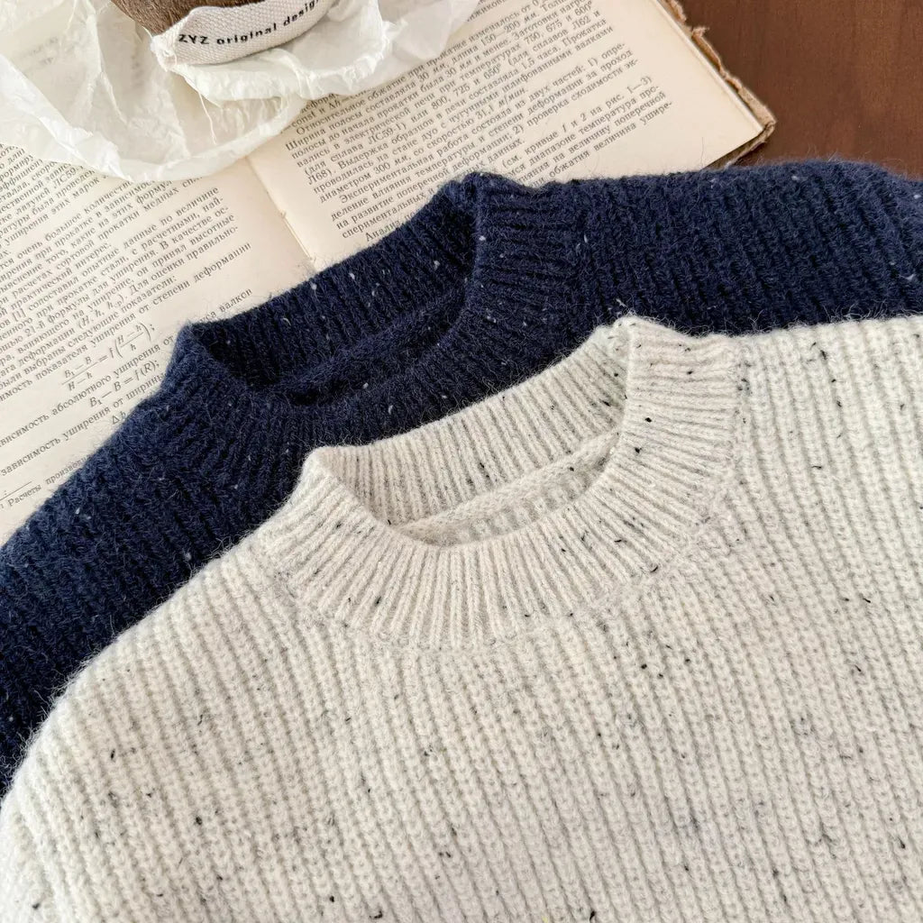 長袖セットアップ ツイードニット長袖トップス/ハーフパンツ【mh0011186】