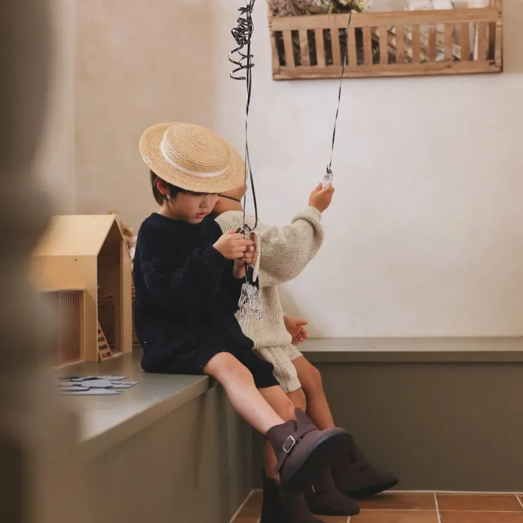 長袖セットアップ ツイードニット長袖トップス/ハーフパンツ【mh0011186】