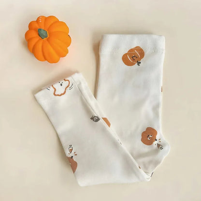 長袖セットアップ ハロウィンかぼちゃセットアップ / ロンパース+帽子セット【mh0011189】