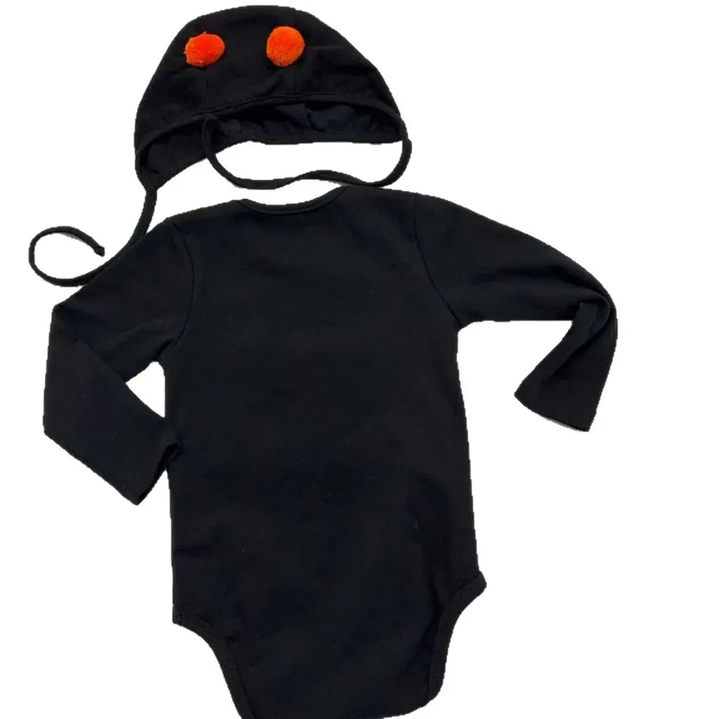 長袖ロンパース ハロウィンおばけロンパース+帽子セット【mh0011191】