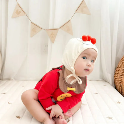 長袖ロンパース スーパーマンロンパース+マント+帽子コスチュームセット【mh0011192】