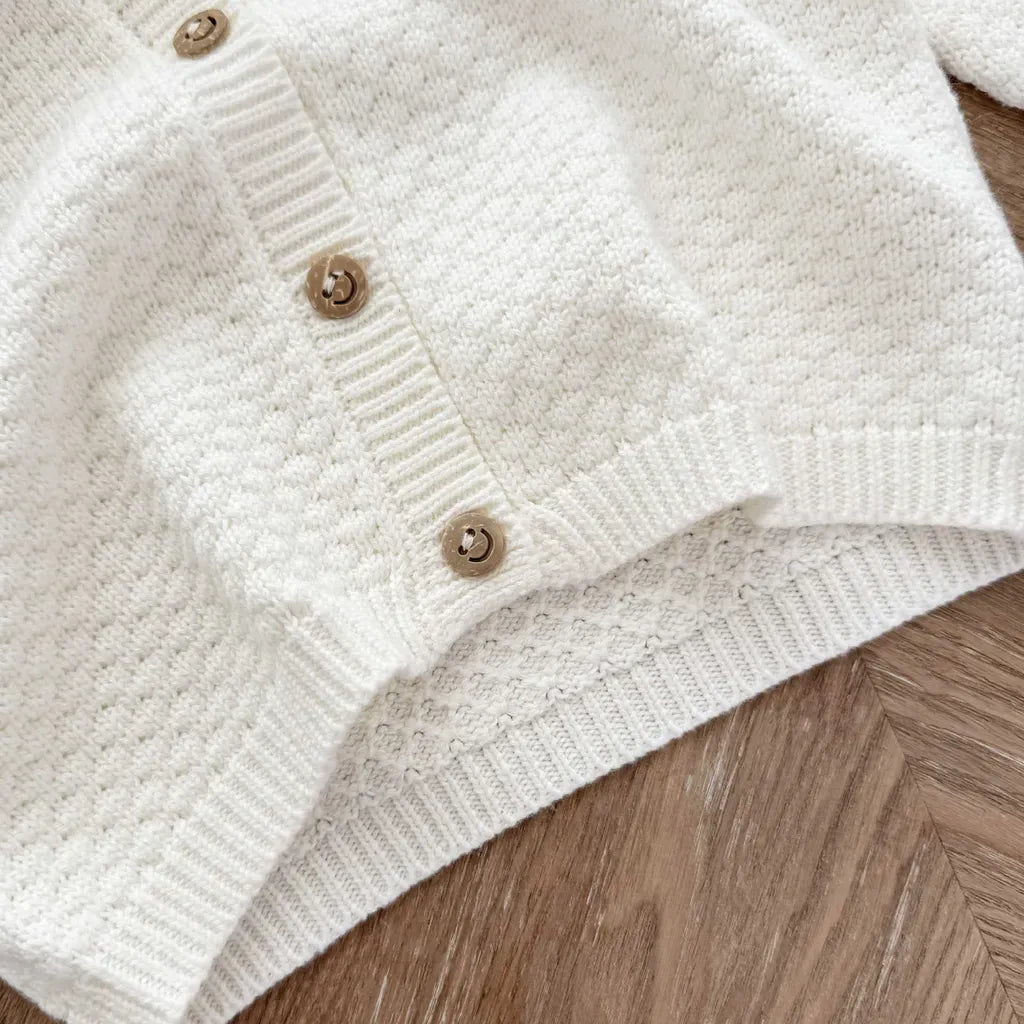 ロンパースセットアップ ケーブルニットカーディガン / ニットロンパース【mh0011195】