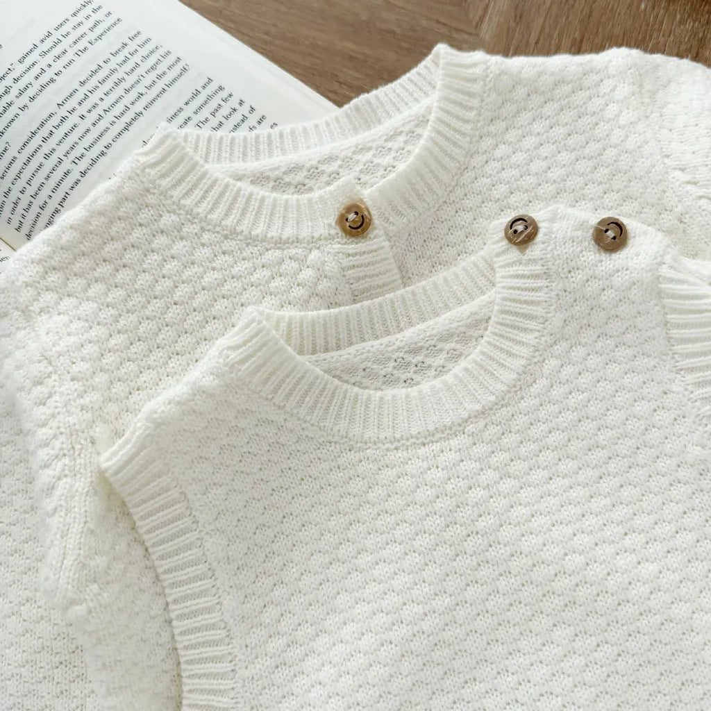 ロンパースセットアップ ケーブルニットカーディガン / ニットロンパース【mh0011195】