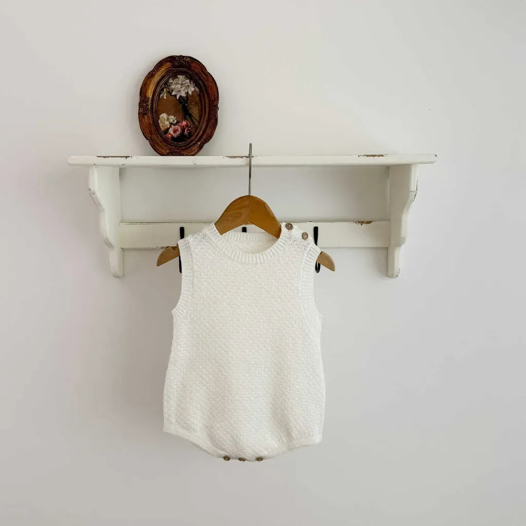 ロンパースセットアップ ケーブルニットカーディガン / ニットロンパース【mh0011195】