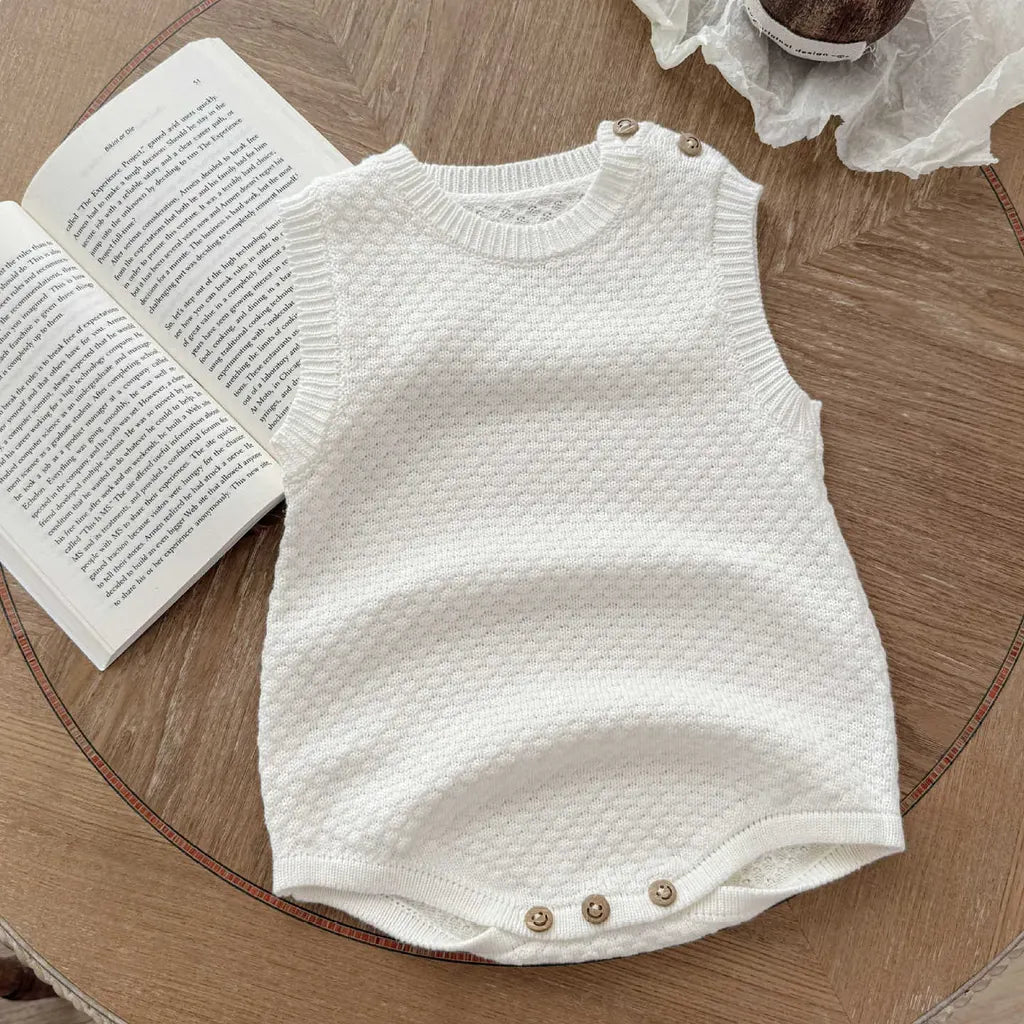 ロンパースセットアップ ケーブルニットカーディガン / ニットロンパース【mh0011195】