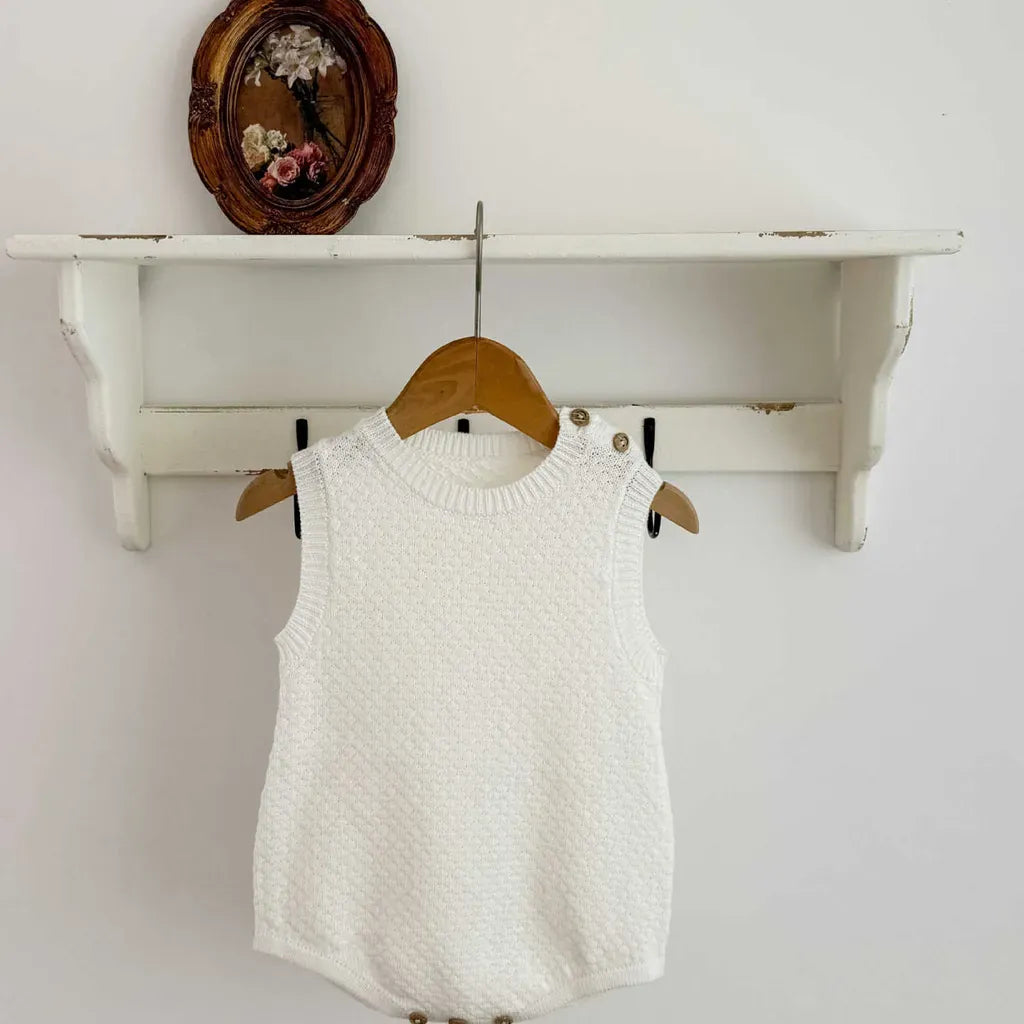 ロンパースセットアップ ケーブルニットカーディガン / ニットロンパース【mh0011195】