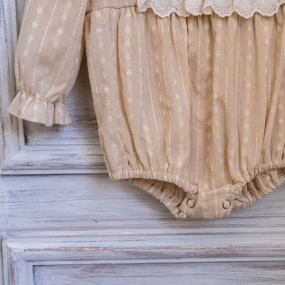 長袖ロンパース レースフリルリボン長袖ロンパース【mh0011199】