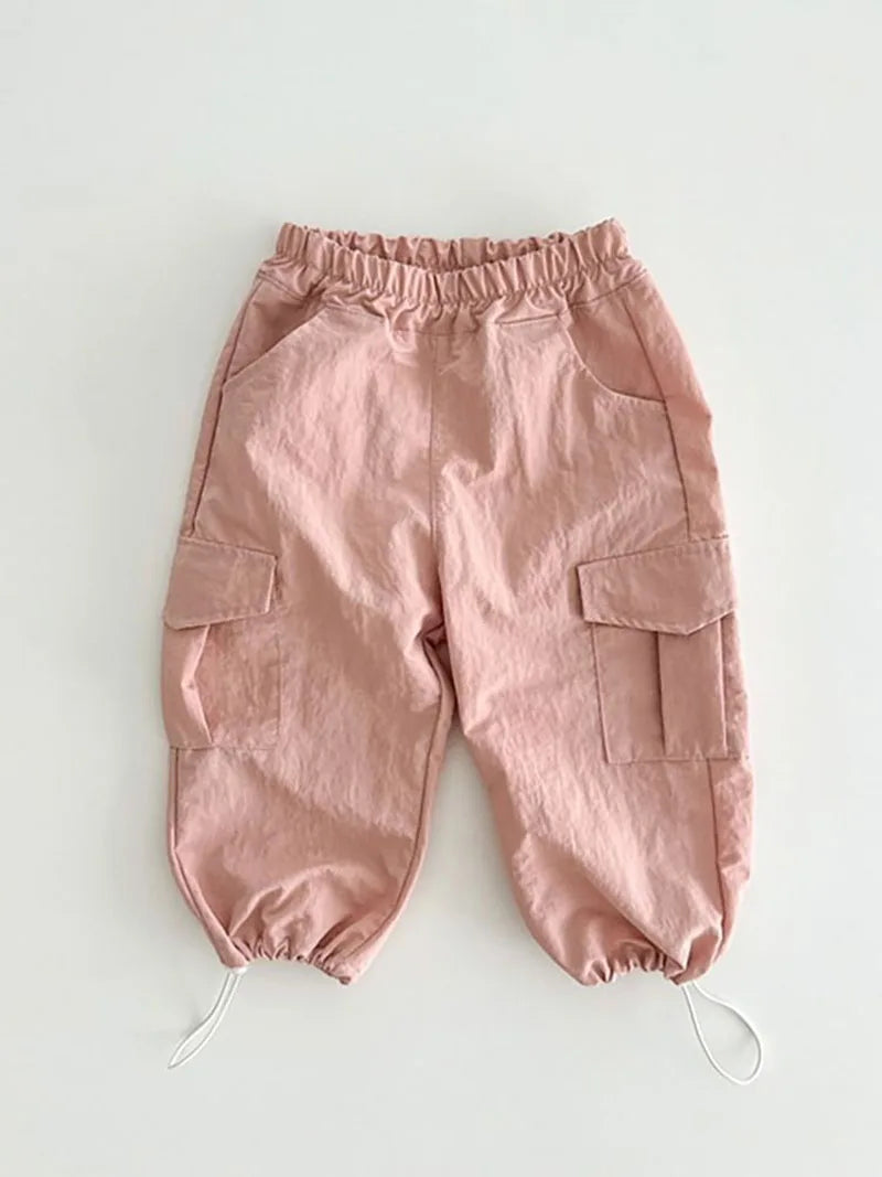 ロングパンツ・スウェットパンツ Pink / 80cm キッズパンツ ルーズカードパンツ ロングワークパンツ 4カラー【mh0004067】