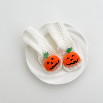 ベビー用靴下・タイツ Pumpkin / One Size ハロウィンコスチューム マスコット付きソックス靴下【mh0010544】