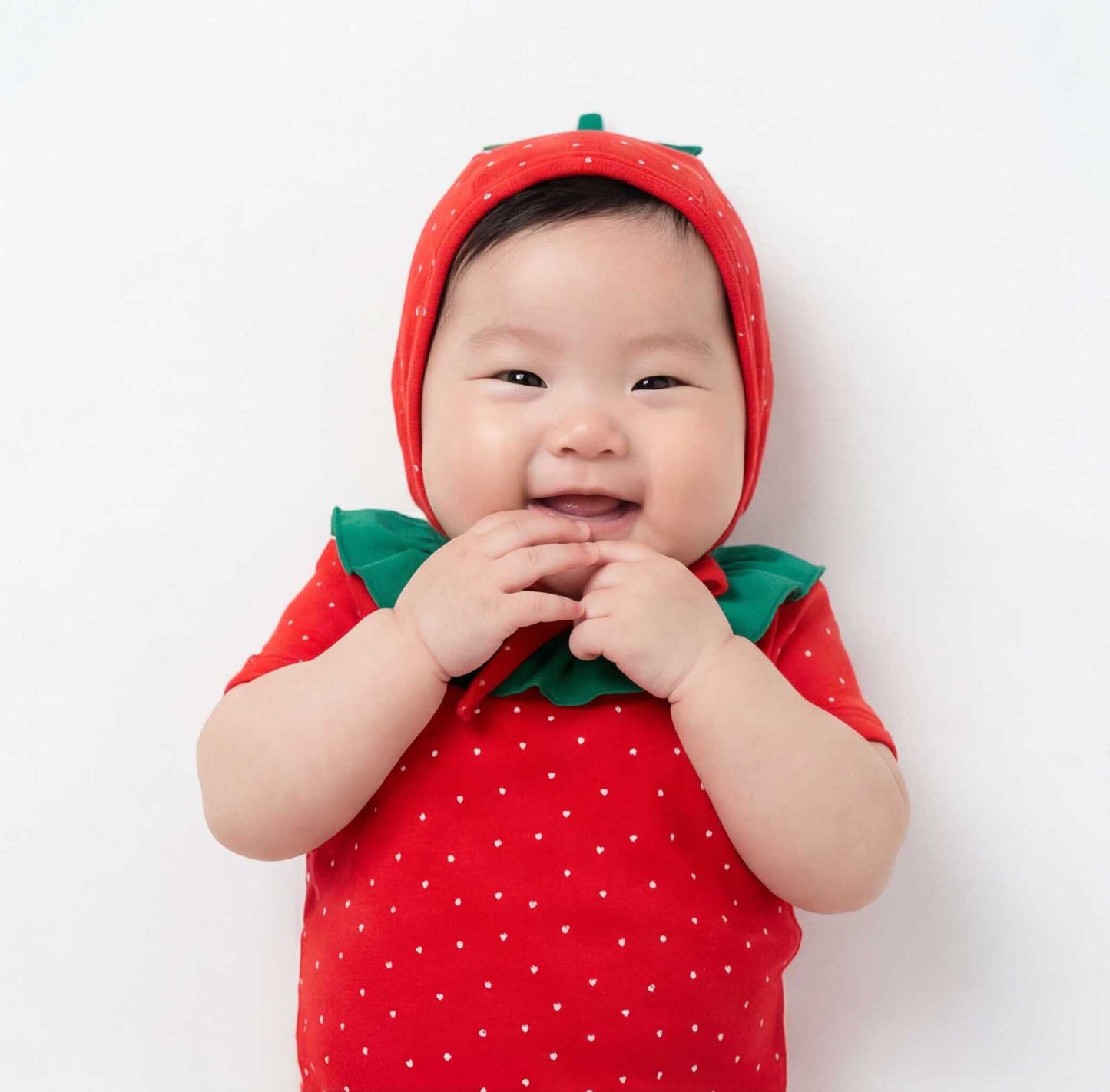 半袖ロンパース Strawberry Print Baby Jumpsuit ストロベリープリント ロンパース【mh0012230】