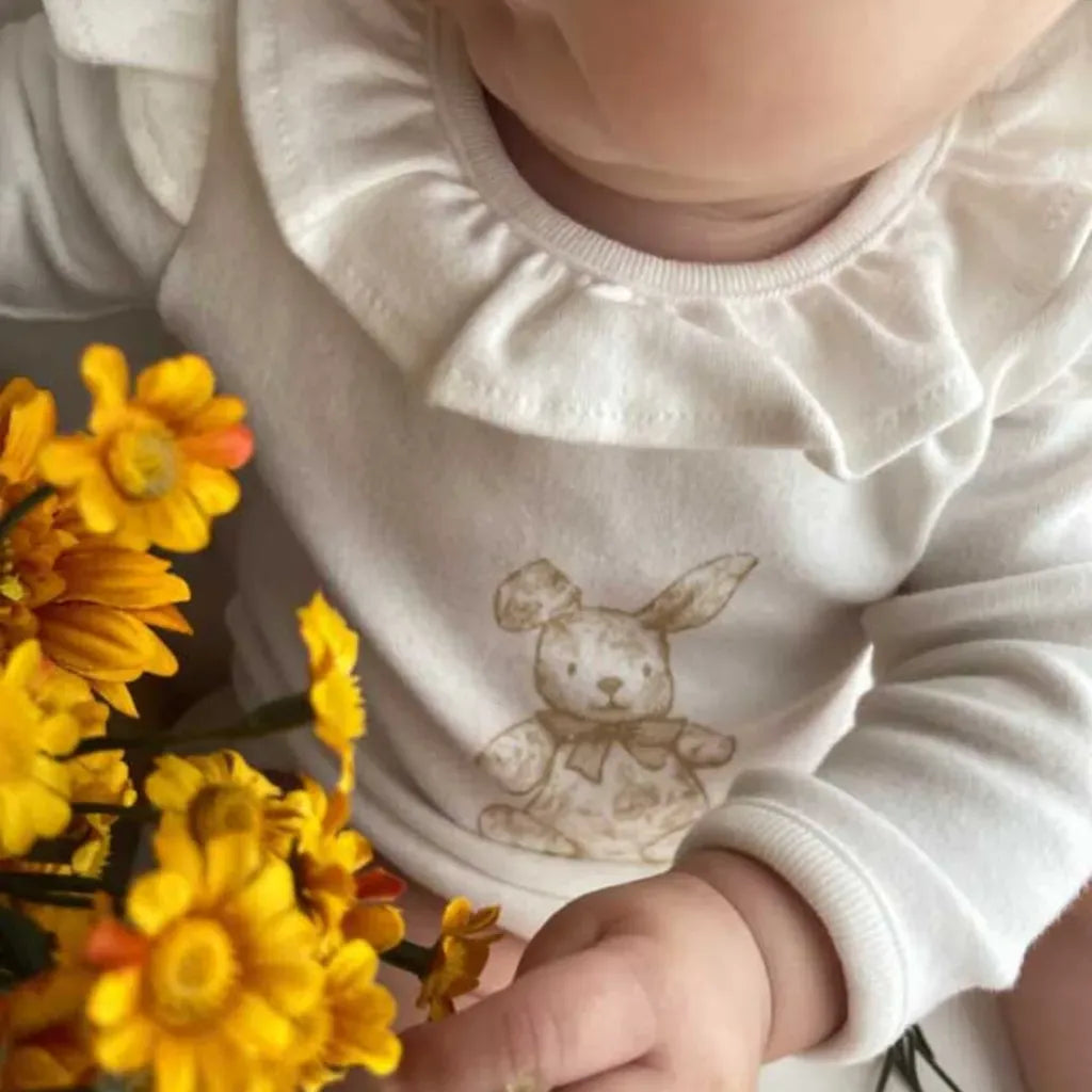 長袖ロンパース ラッフルフリル襟ロンパース/長袖Tシャツ【mh0011172】