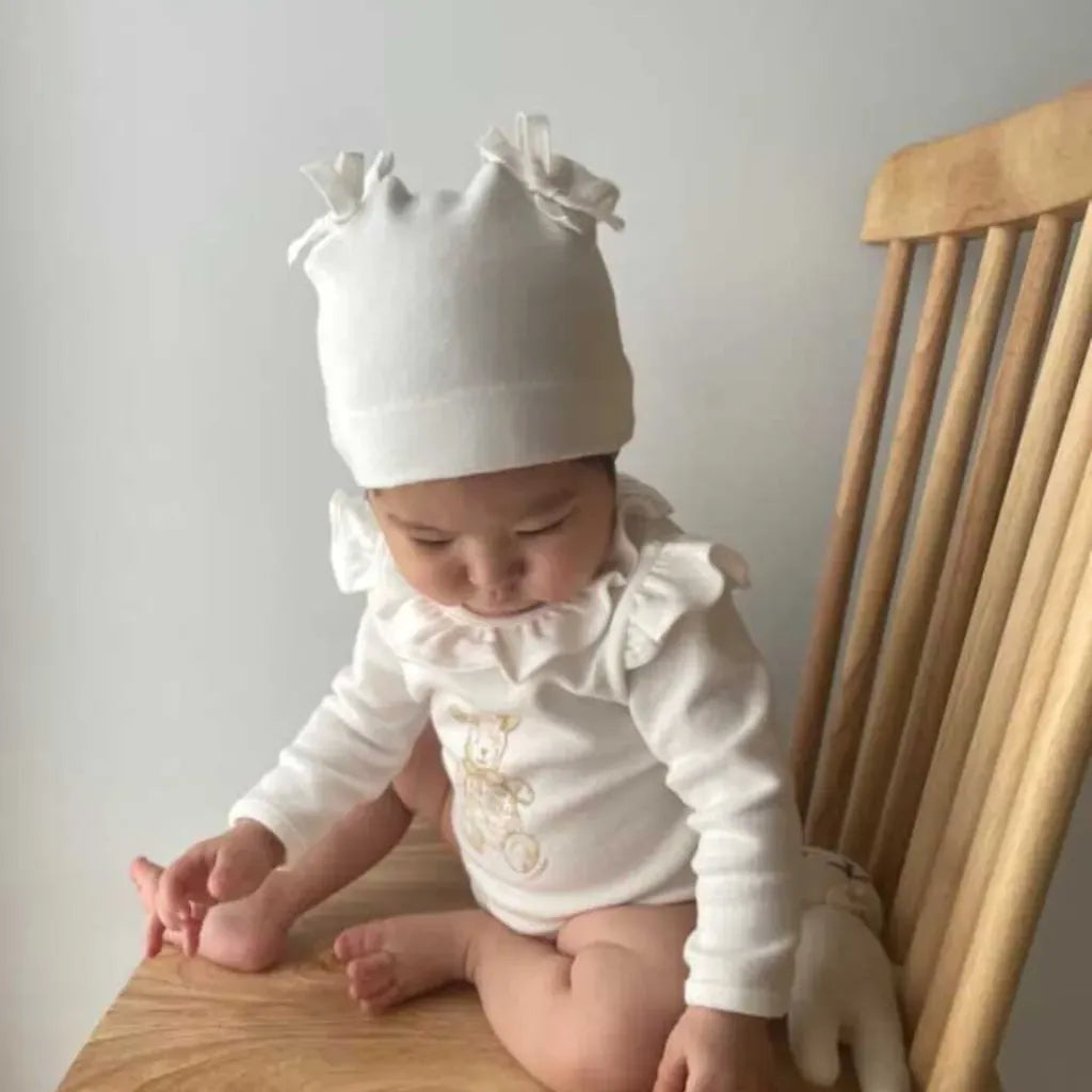 長袖ロンパース ラッフルフリル襟ロンパース/長袖Tシャツ【mh0011172】