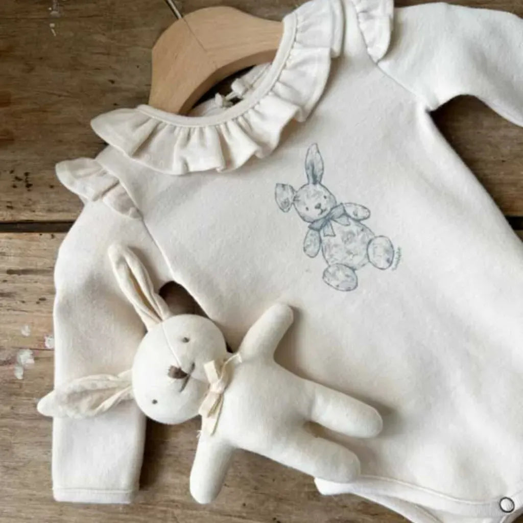 長袖ロンパース ラッフルフリル襟ロンパース/長袖Tシャツ【mh0011172】