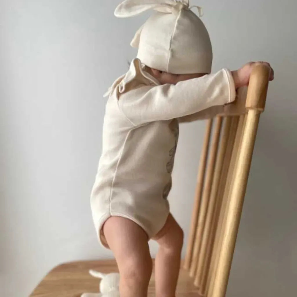 長袖ロンパース ラッフルフリル襟ロンパース/長袖Tシャツ【mh0011172】