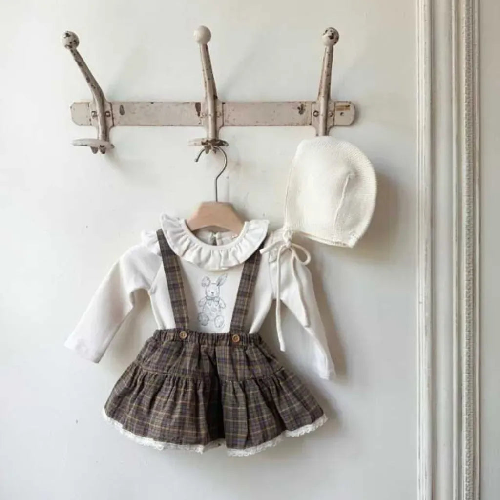 長袖ロンパース ラッフルフリル襟ロンパース/長袖Tシャツ【mh0011172】