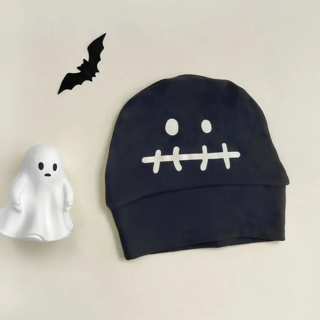 長袖ロンパース ハロウィンスケルトンプリントTシャツ+レギンスセット/ロンパース+ニット帽セット【mh0011188】