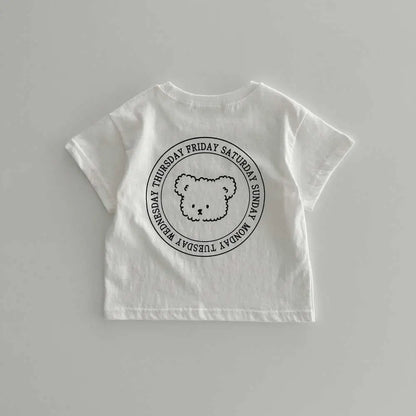 半袖ロンパース white t shirt / 9M  73CM ベビートップス/ロンパース 半袖Tシャツ/半袖ボディスーツ ワンポイントロゴ 3カラー【mh0004844】