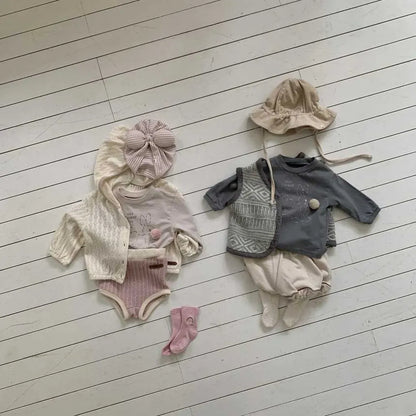 長袖Tシャツ ぽんぽん付きうさぎプリント長袖スウェットシャツ【mh0011197】