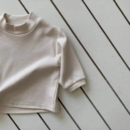 長袖Tシャツ シンプルベーシックハイネック長袖Tシャツ【mh0011196】