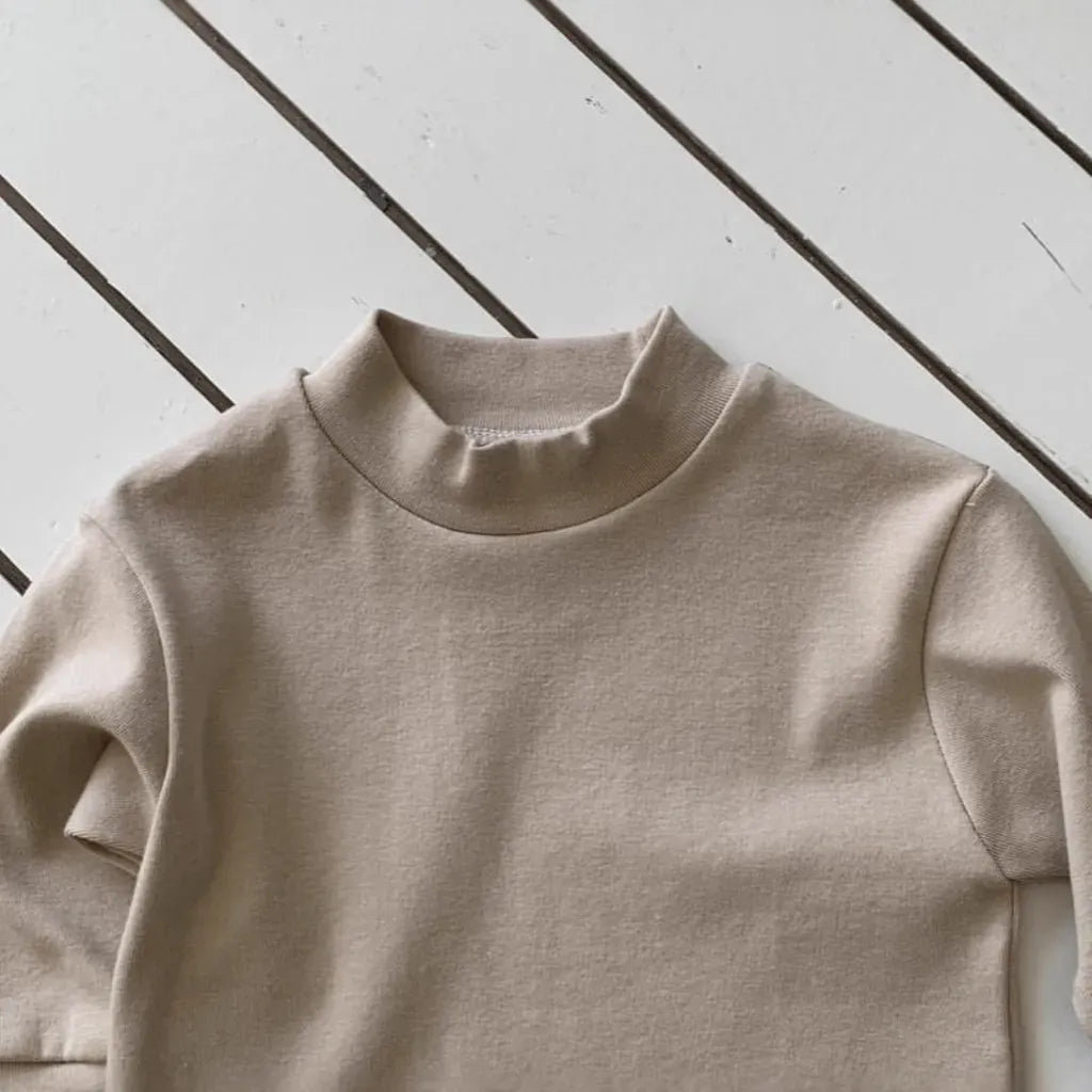 長袖Tシャツ シンプルベーシックハイネック長袖Tシャツ【mh0011196】