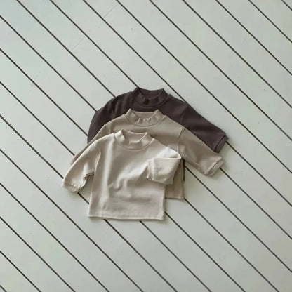 長袖Tシャツ シンプルベーシックハイネック長袖Tシャツ【mh0011196】