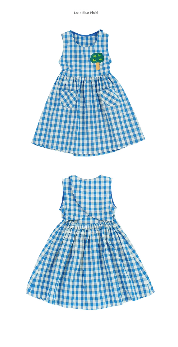 Gingham Plaid Vest Dress チェック ノースリーブワンピース【mh0013212】