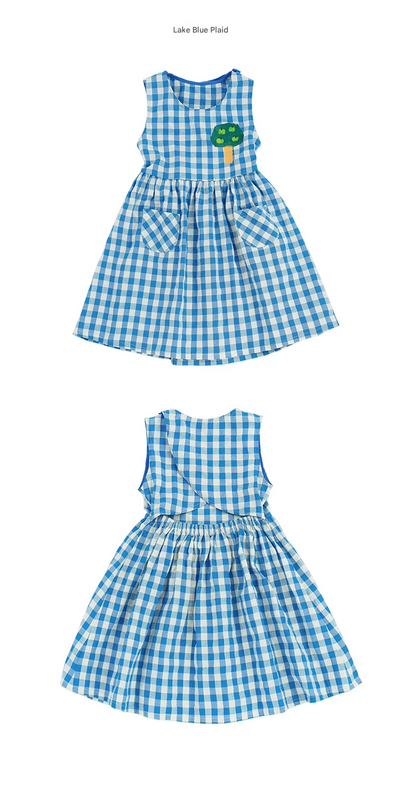 Gingham Plaid Vest Dress チェック ノースリーブワンピース【mh0013212】