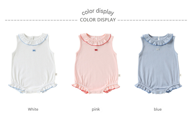 Sleeveless Ruffle Collar Romper メロウ ノースリーブロンパース【mh0013503】