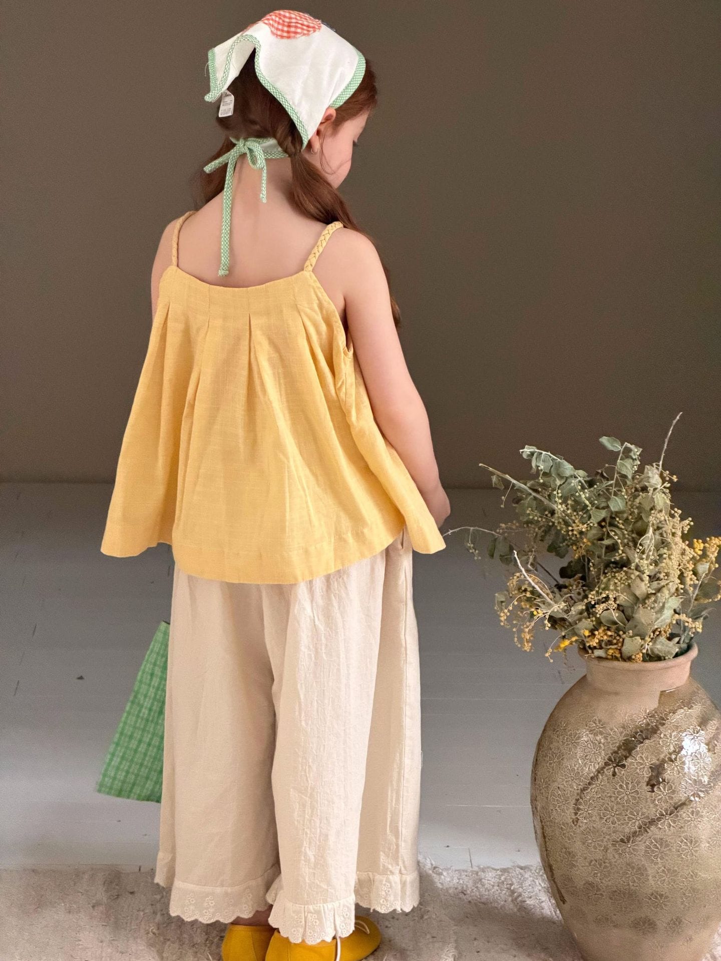 Trapeze Cotton Camisole プリーツ キャミソール【mh0012895】 Jianzidan タンクトップ・キャミソール・ノースリーブトップス