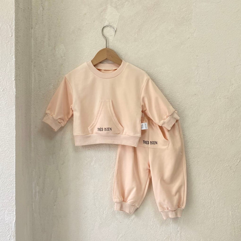 Triangle Pocket Sweatshirt & Shorts Set 三角ポケット スウェット セットアップ【mh0012685】 Apricot / 73cm BBAMMA 長袖セットアップ