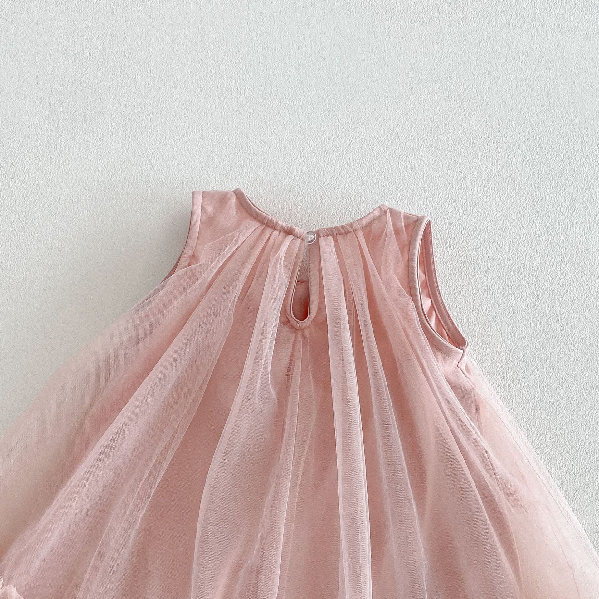 Tulle Bow Mesh Princess Dress チュール リボン ノースリーブ ワンピース【mh0012709】 angou ノースリーブワンピース