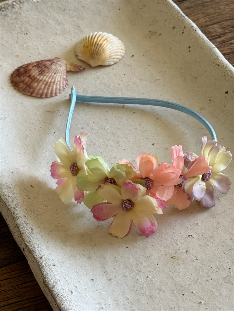 Tulle Rhinestone Flower Headband フラワー ビーズ カチューシャ【mh0012785】 Chengle ヘアアクセサリー