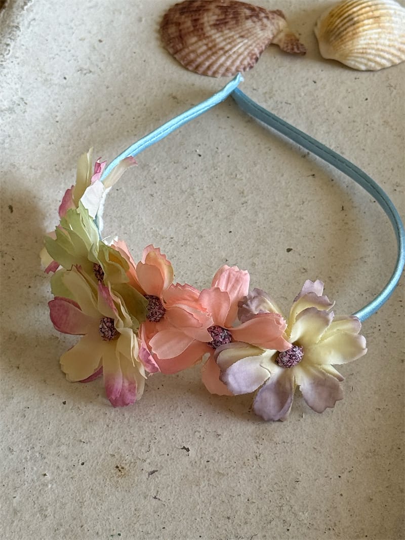 Tulle Rhinestone Flower Headband フラワー ビーズ カチューシャ【mh0012785】 Chengle ヘアアクセサリー
