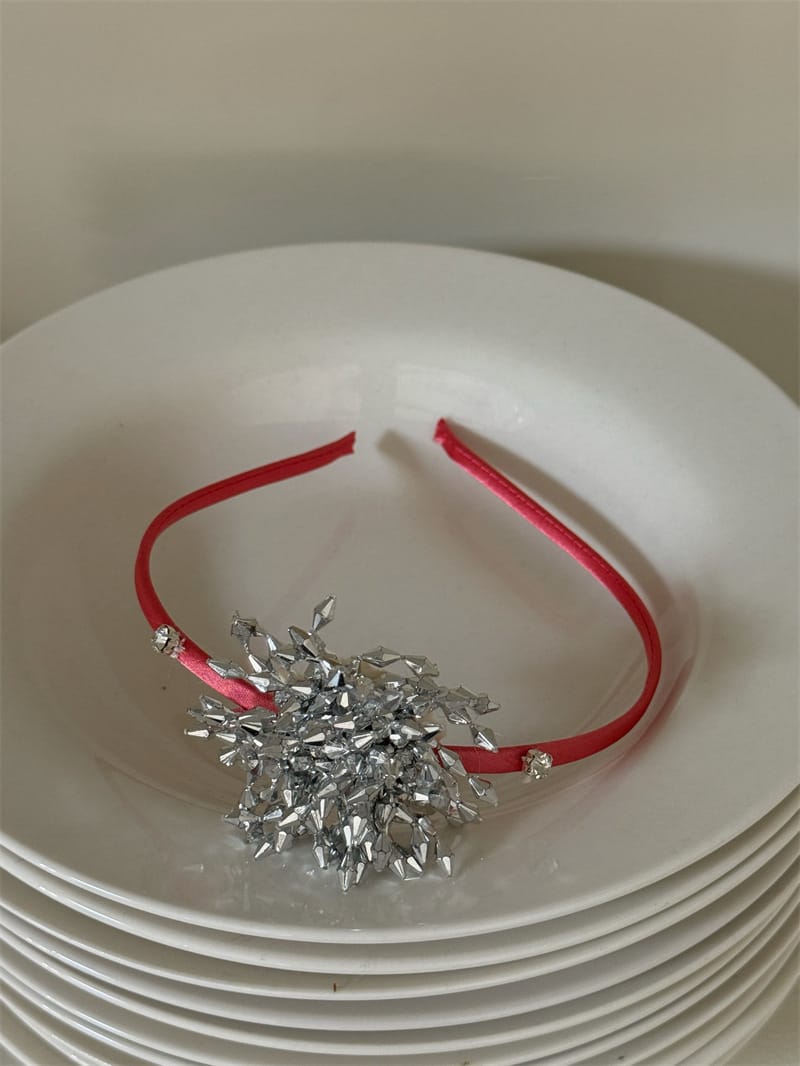 Tulle Rhinestone Flower Headband フラワー ビーズ カチューシャ【mh0012785】 Chengle ヘアアクセサリー