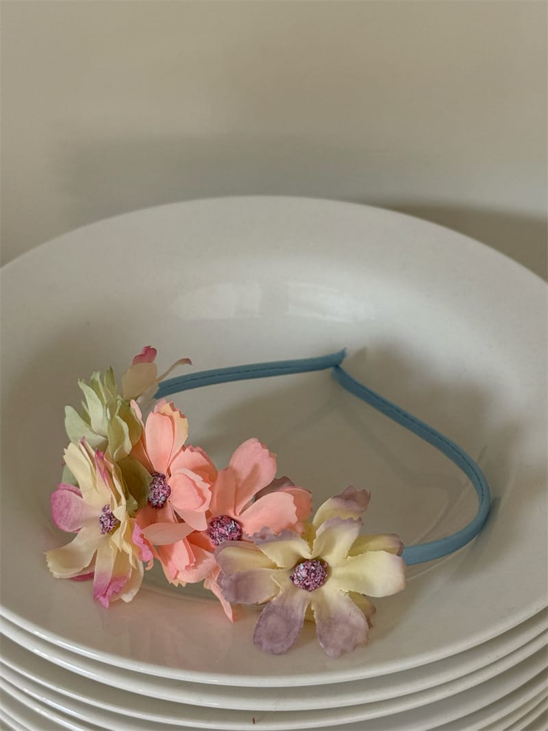 Tulle Rhinestone Flower Headband フラワー ビーズ カチューシャ【mh0012785】 Chengle ヘアアクセサリー