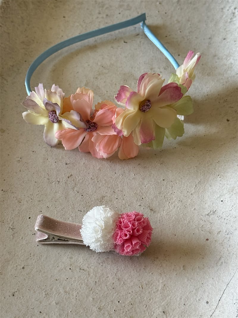 Tulle Rhinestone Flower Headband フラワー ビーズ カチューシャ【mh0012785】 Chengle ヘアアクセサリー