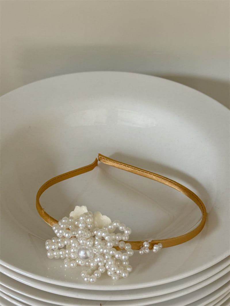 Tulle Rhinestone Flower Headband フラワー ビーズ カチューシャ【mh0012785】 Chengle ヘアアクセサリー