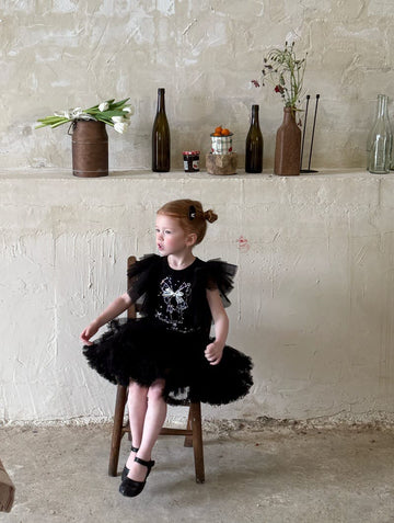 Tulle Ruffle Tiered Skirt Set リボン 半袖Tシャツ セットアップ【mh0012792】 Chengle 半袖セットアップ