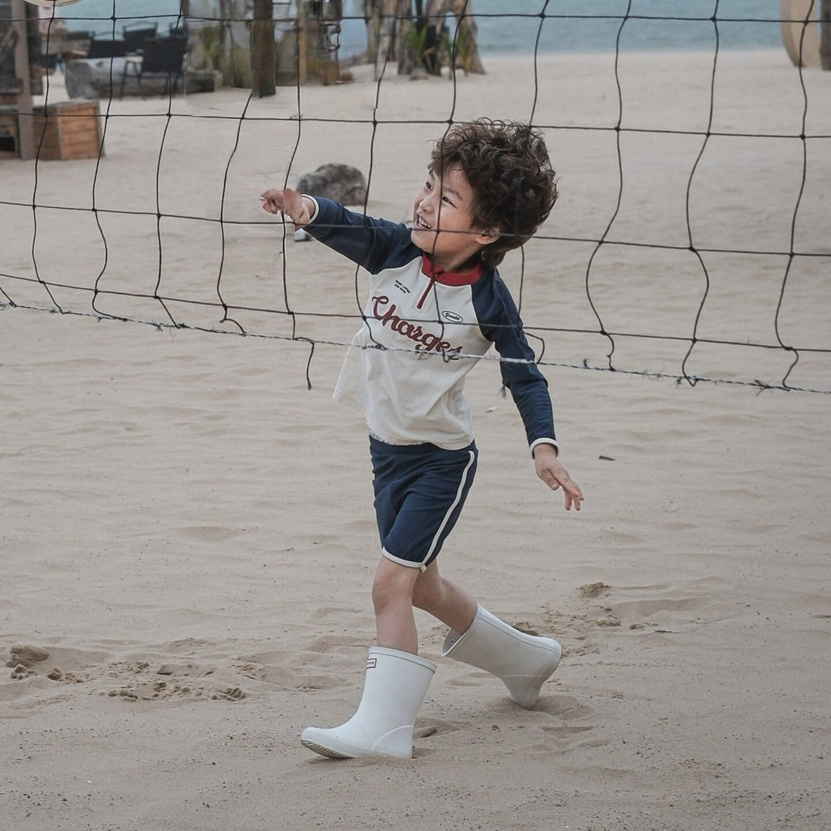 Two-Piece Long-Sleeve Sun Protection Swimsuit ラグラン 長袖水着 ショートパンツ【mh0013330】 mamahalo kids ベビー用水着