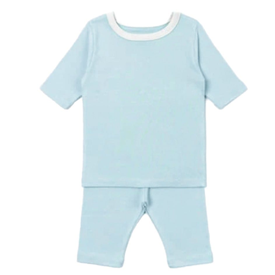 Two-Tone Minimalist Loungewear Set 半袖Tシャツ クロップドパンツ ルームウエア【mh0013610】 BBAMMA 半袖パジャマ